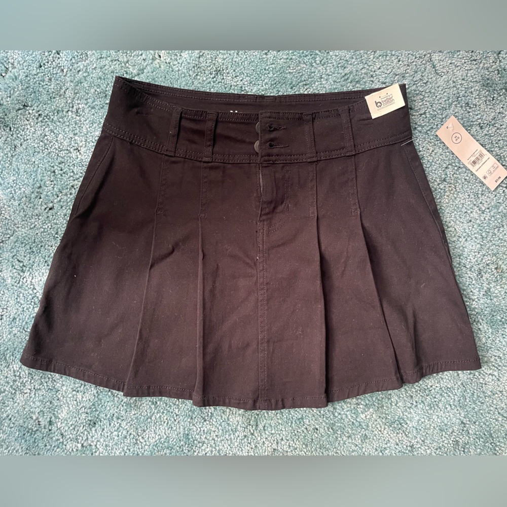 NB Black Pleated Mini Skirt XS NWT